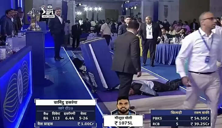 IPL Auction 2022: ऑक्शन के दौरान यह शख़्स बेहोश हो कर जमीन पर गिर पड़ा, देखें सुहाना और आर्यन खान का रीऐक्शन