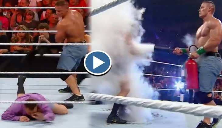 WWE: John Cena के अंडरवियर फाड़ परफॉर्मेंस ने लगा दी रिंग में आग, आप भी देखें ये फायरिंग वीडियो