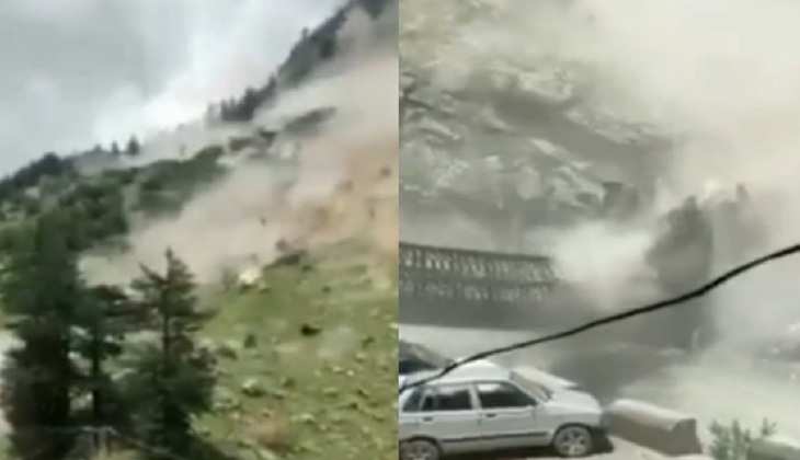 बड़ी खबर: हिमाचल प्रदेश में हुई लैंडस्लाइड तो कारों पर गिरे पत्थर, नौ की मौत और दो घायल