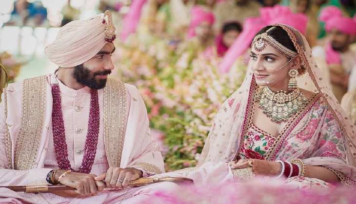 तेज गेंदबाज जसप्रीत बुमराह ने टीवी एंकर संजना गणेशन से रचाई शादी, तस्वीरें की शेयर