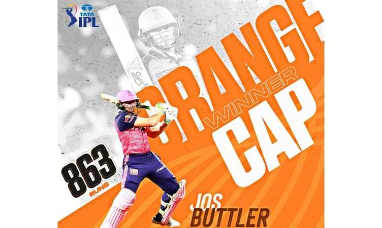 Orange Cap: जोस बटलर ने TATA IPL 2022 के ऑरेंज कैप पर किया कब्जा, जानें बनाए कतने रन