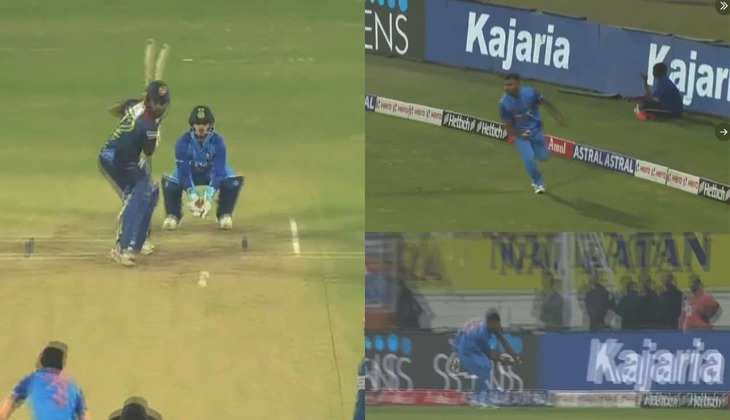 IND vs SL 3rd T20: वाह क्या कैच है! छ्क्के के लिए जा रही थी गेंद, मावी ने भागते हुए बाउंड्री पर कर दिया कमाल, देखें वीडियो