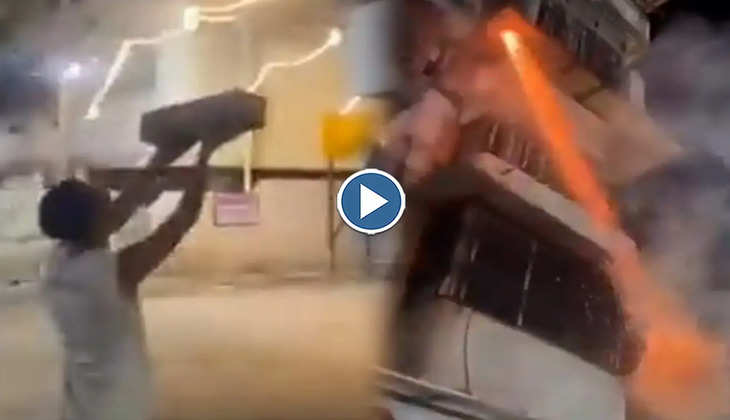 Viral Video: सनकी युवक ने हाथ में 12 साउंड लेकर फ्लैटों पर दनादन दागे रॉकेट, देखिए खौफनाक वीडियो