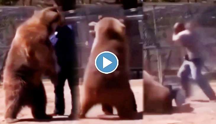 Viral Video: शिट! भालू ने इस शख्स पर दातों से कर दिया अटैक, वीडियो देख कांप उठेगा दिल