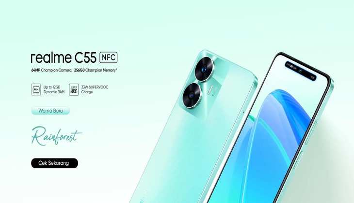 Realme C55 Rainforest: 8GB रैम वाले स्टाइलिश फोन के नए कलर पर लड़कियां हो जाएंगी फ़िदा! जानें फीचर्स