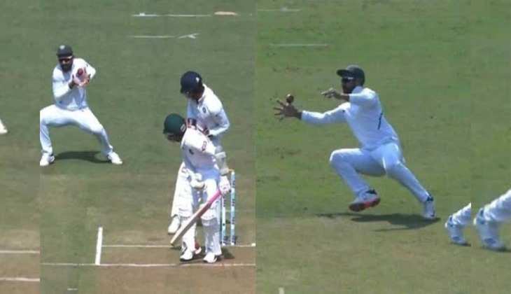 Virat Kohli के हाथ से जाकर सीधा टकराई गेंद, फिर मैदान पर मच गया जोरदार हल्ला, देखें वीडियो