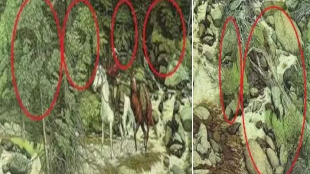 Optical Illusion: इस हरियाली के बीच  छिपे हैं 13 इंसानी चेहरे आपको दिखे क्या?