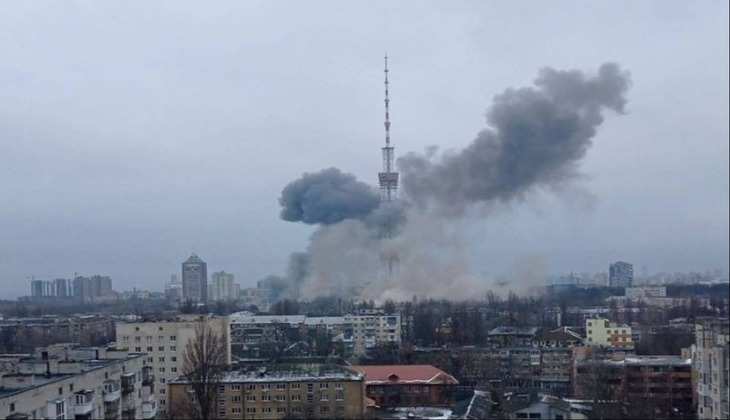 यूक्रेन की राजधानी कीव में टीवी टॉवर हुआ बर्बाद, रूस ने चेतावनी के बाद दिया 'Air Strike' को अंजाम