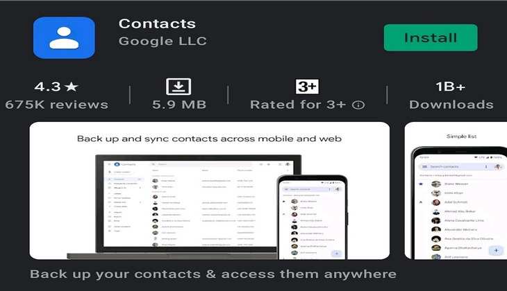 Google Contacts को मिले Play Store पर 1 बिलियन से भी अधिक डाउनलोड