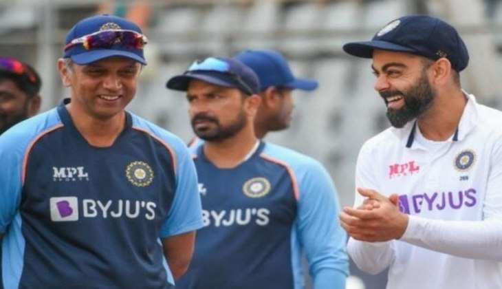 दक्षिण अफ्रीका टेस्ट सीरीज से पहले आमने-सामने हुए Rahul Dravid और Virat kohli, देखिए वीडियो