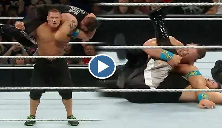 WWE: John Cena ने Owens की धुंआधार कूटाई कर बना दिया मच्छर, देखें वीडियो