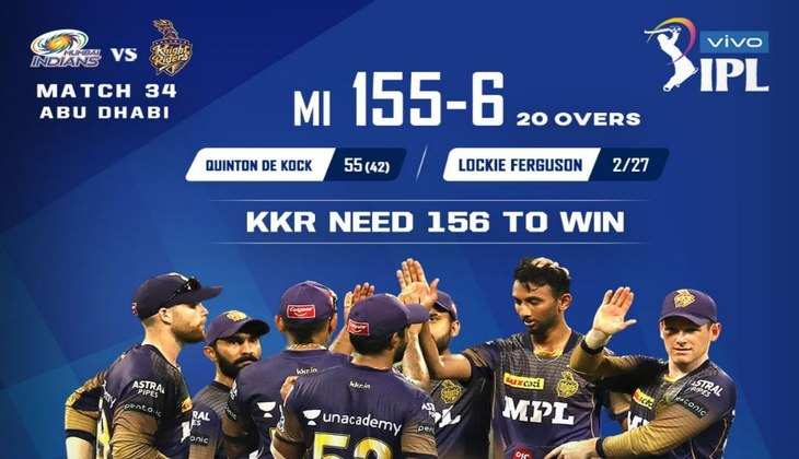 MI vs KKR:मुंबई ने कोलकाता को दिया 156 रन का लक्ष्य, रोहित शर्मा ने बनाया रिकॉर्ड