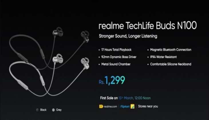Realme TechLife Buds N100 नेकबैंड ईयरफोन हुआ लॉन्च, जाने स्पेस्फिकेशन्स और कीमत