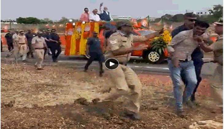 कर्नाटक में PM MODI की सुरक्षा में चूक, सुरक्षा घेरा तोड़कर पास तक पहुंचा शख्स, सामने आया VIDEO