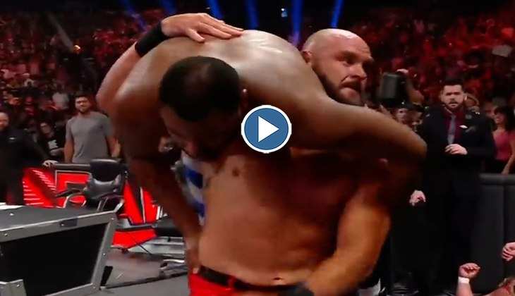 WWE Video: ब्रॉन स्ट्रोमैन ने कंधे पर उठाकर इस रेसलर को टेबल पर ऐसा पटका कि हो गई टांय-टांय फिस्स, वीडियो देख फैंस बोले अब और मत मारो..
