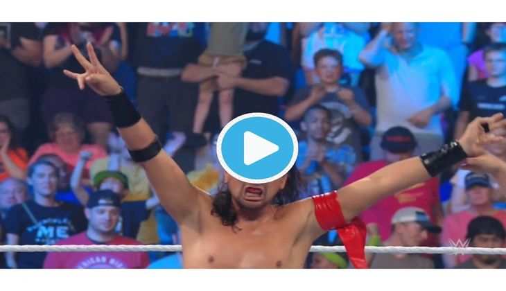 WWE: Zayn ने Nakamura को रिंग से उछलकर हवा में फेंका, 10 काउंट से पहले हुआ जबरदस्त कमाल, देखें Video