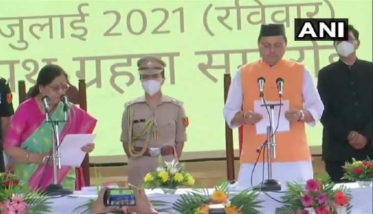 Uttarkhand: उत्तराखंड के 11वें मुख्यमंत्री बने पुष्कर सिंह धामी, राज्यपाल ने दिलाई शपथ