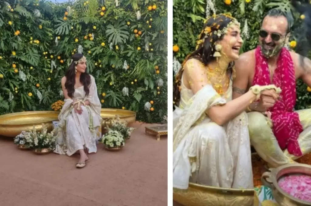Karishma Tanna की शादी की रस्में शुरू, हल्दी सेरेमनी की तस्वीरें हुईं वायरल