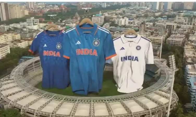 Team India: टीम इंडिया की नई जर्सी हुई लॉन्च,  देखें तीनों फॉर्मेट के लिए अलग-अलग डिजाइन