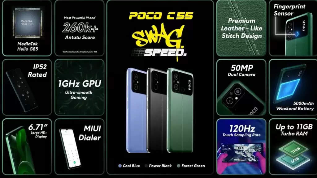 POCO C55: धमाकेदार एंट्री करते हुए 50MP कैमरे वाला पोको फोन हुआ लॉन्च, जानें कीमत