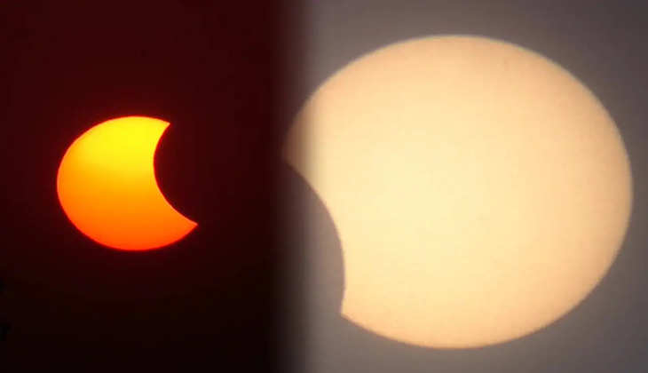 Surya Grahan 2022: समाप्त हुआ आंशिक सूर्य ग्रहण, देखिए दिल्ली, लखनऊ और बेंगलुरू की तस्वीरें
