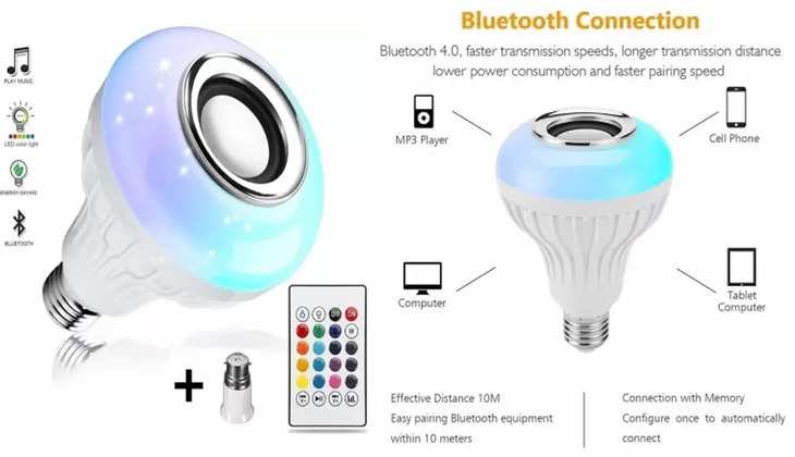 Bluetooth Speaker Bulb: होली में अब कलर फुल लाइट के साथ बजेगा गाना, घर में लगा लें स्पीकर वाला बल्ब, जानें कीमत