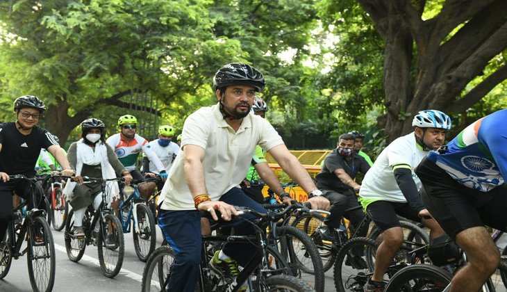 Pedal For Health: स्वास्थ्य मंत्रालय का जागरूकता अभियान, अनुराग ठाकुर समेत अन्य मंत्रियों ने चलाई साइकिल