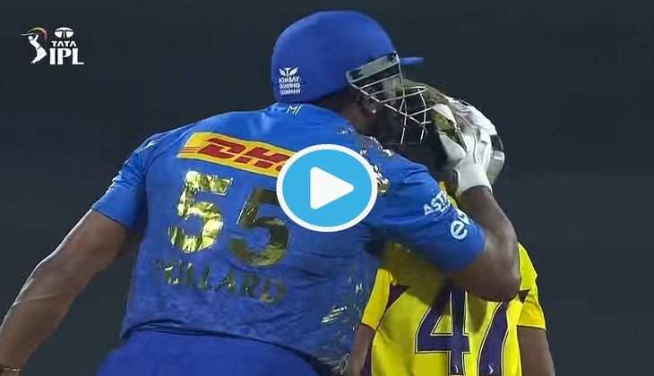 Video TATA IPL 2022: ब्राबो ने पोलार्ड को मारी गेंद, फिर मैदान पर मचा तहलका, देखें वीडियो
