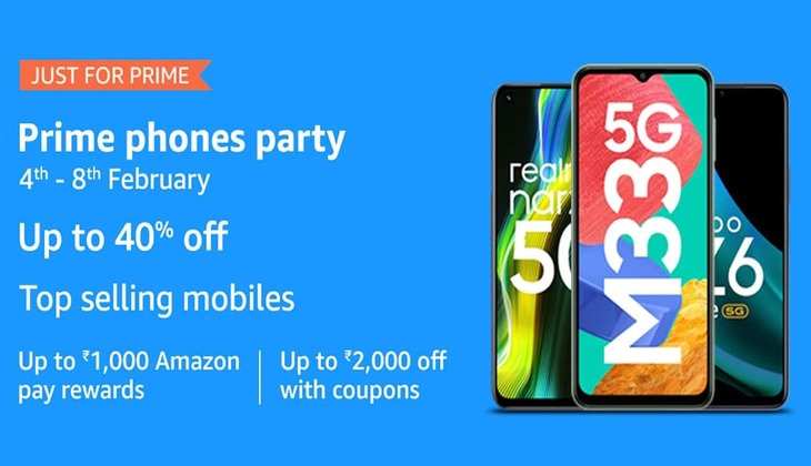 Amazon Prime Phones Party: बम्पर सेल में खरीदें 5G स्मार्टफोन, 40% तक मिल रही छूट, जानें डील
