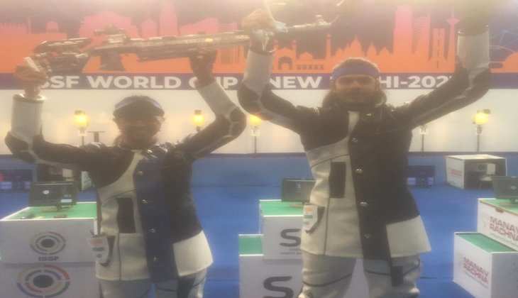 Shooting World Cup: दिव्यांश-एलावेनिल की भारतीय जोड़ी ने 10 मीटर एयर राइफल में जीता स्वर्ण