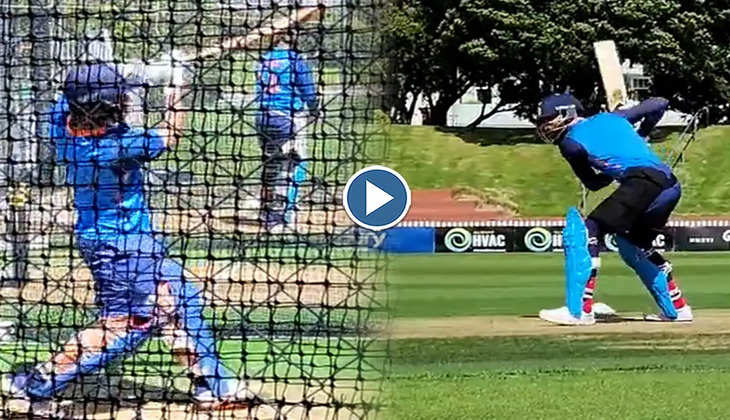 IND vs NZ: गजब शॉट भाई! हार्दिक ने डाली गेंद तो संजू ने मिडविकेट के उपर से ठोका गगनचुंबी छक्का, देखें वीडियो