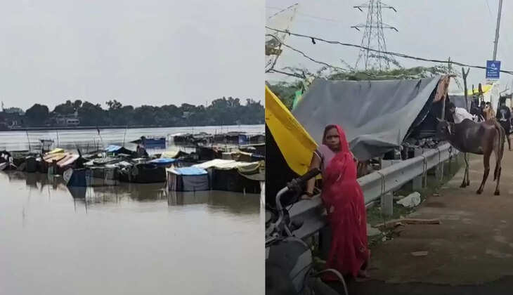 कानपुर में गंगा का कहर: 10 से अधिक गांव जलमग्न, सड़कों पर शरण लिए ग्रामीण