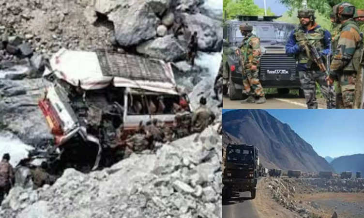 Ladakh Accident: खाई में गिरा भारतीय सेना का वाहन, 9 जवान शहीद अन्य घायल; रक्षा मंत्री ने जताया दुख  