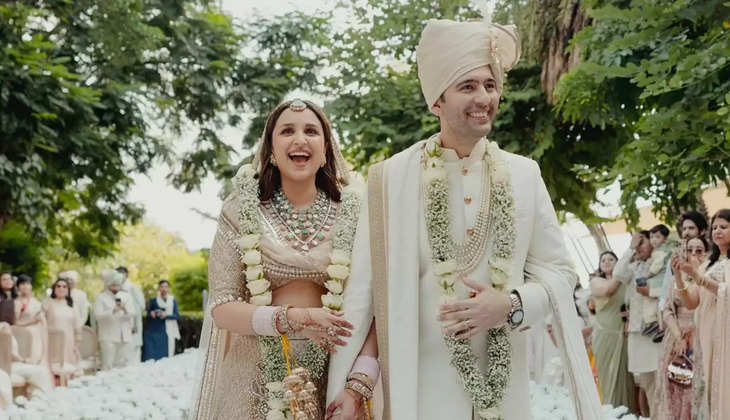 Raghav-Parineeti Wedding Pics: आ गयी राघव-परिणीति की शादी की तस्वीरें सामने,बेहद खुश दिखे दोनों साथ 