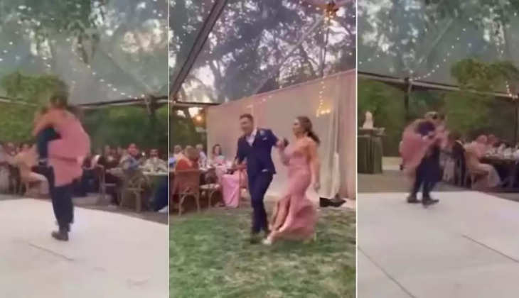 शादी में दूल्हा-दुल्हन के साथ डांस करते हुए हुआ हादसा, देखे हैरान कर देने वाला Video